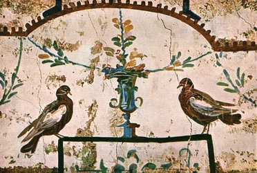 Via Appia、ローマ、イタリア、1928年のPraetextatusのカタコンベの装飾。