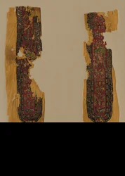 チュニックからの装飾と袖、700年代。