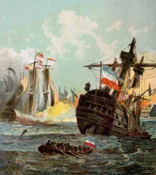オランダ艦隊の敗北、1666 c1850s