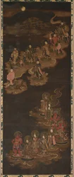 1300年代の春日での9つの発光体と7つの星の降下。