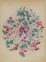 アップリケ キルトのディテール、19351942。