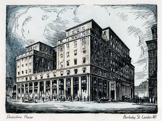 デボンシャーハウス、バークレーストリート、ロンドン、c1910-1929