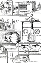 製紙用のラグとエスパルトグラスの準備を示す図、c1917