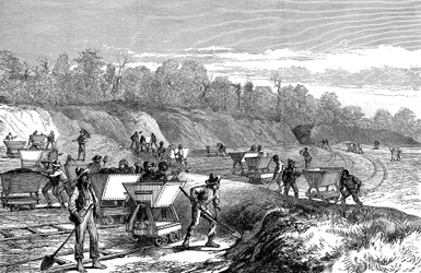 パナマ運河を掘る、1888年