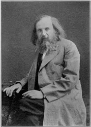 Dmitiri Ivanovich Mendeleyev 1834-1907、ロシアの化学者、c1900s