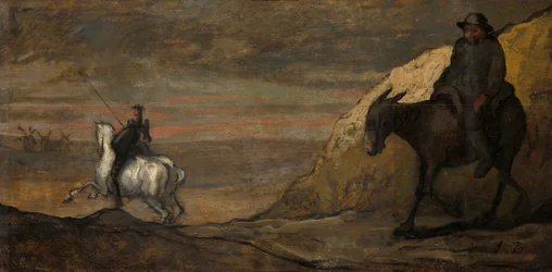 ドン・キホーテと風車、c。 1850年。