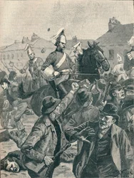 1872年1906年のベルファストでの竜騎兵とハイランダーの暴徒の散乱。