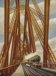 フォースブリッジを渡るイーストコーストエクスプレス、1926年