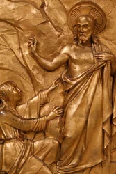 Eglise de la Madeleine - Tabernacle detail - Jesus Christ and Marie Madeleine - Paris, Paris