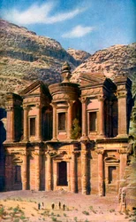 El Deir the Monastery、ペトラ、ヨルダン、c1924