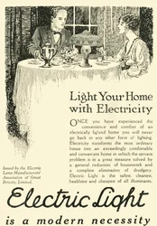 電灯は現代の必需品、1920年です。