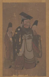 皇帝と二人の従者。