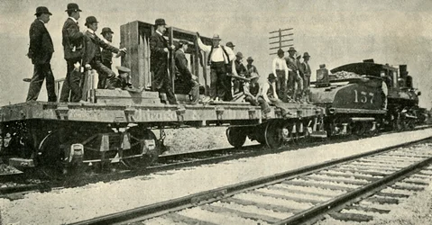 屋外スタジオへの途中、1901。