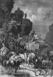 3月のアビシニアのイギリス軍、c1880