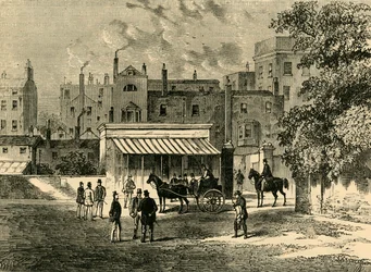 Old Tattersalls。、c1876への入り口。