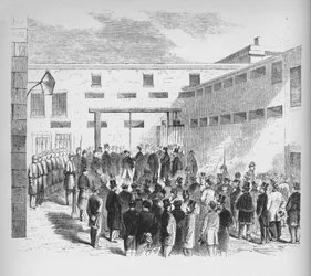 奴隷商人ナサニエルゴードンが1862年にニューヨークのトムズ刑務所で1938年に処刑された