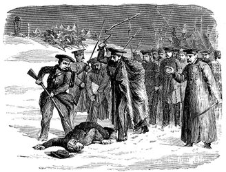 追放されたロシアの囚人、1874年