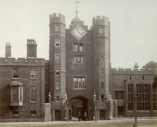 セントジェームズパレス、ロンドンの外観、1887年。