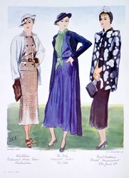 ファッションイラスト、1935