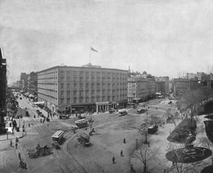 フィフスアベニューとマディソンスクエア、ニューヨーク、アメリカ合衆国、c1900。