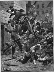 バリケードでの戦い、7月君主制、フランス、1848年c1885