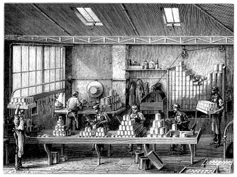 食品の缶詰、はんだ付け、フランス、c1870