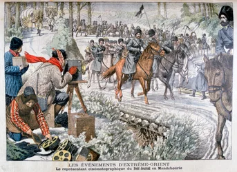 1904年の日露戦争中の満州での撮影