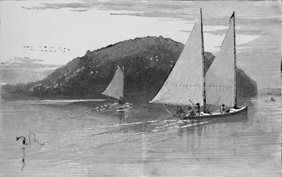 帆船での釣り、1883年