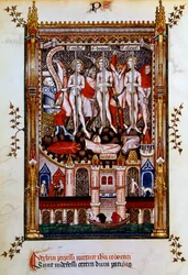 St Denis、St Rustic、St Eleutheriusの鞭毛、1317年