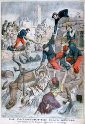 1904年、アルジェリアのアインセフラでの鉄砲水