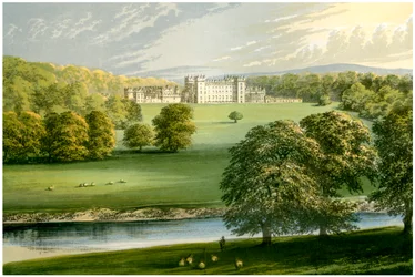 Floors Castle、Roxburghshire、Scotland、Duke of Roxburghe、c1880