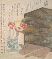 花器と漆箱、18～19世紀。
