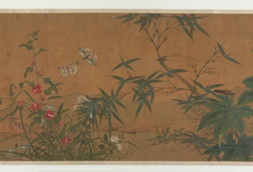 花、鳥、昆虫、15世紀。