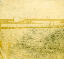 ベルギー、ラムスカペールの歩道橋、c1914-c1918