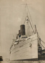 かつての海の女王、キュナード・ホワイト・スター・ラインのR.M.S. モーリタニア、1936年