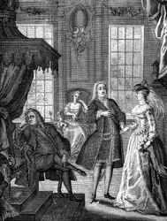 フレデリックプリンスオブウェールズとサクセゴーサのオーガスタ王女、1736年