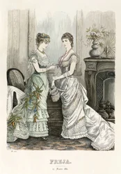 Freja-イラスト入り北欧ファッション誌1881年、イラストNo.6