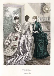 Freja-イラスト入り北欧ファッション誌1884年、イラストNo.3