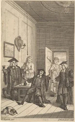 The Humours of Oxford の口絵、1730 年 4 月。