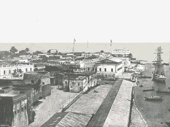 首都ザンジバルの全体像、1895年。