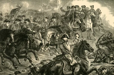 ジョージ2世、1743年6月27日、1890年、デッティンゲンの戦いで。