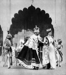 1911年、インド、デリーのジョージ5世とクイーンメアリー