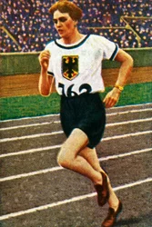 ドイツのランナー、リナラドケ、1928年。
