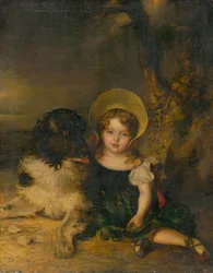 犬を持つ少女