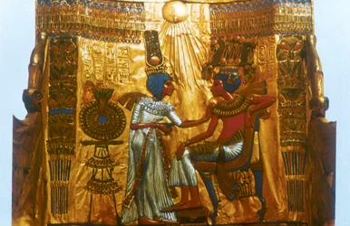 ツタンカーメンの黄金の王位、古代エジプト、18王朝、新王国、紀元前14世紀