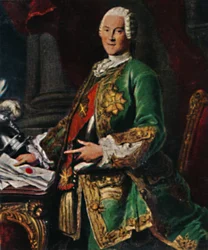 カウントフォンブリュール1700-1763。 -シルベストルによる絵画後の彫刻、1934年。