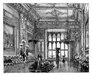 グランドレセプションルーム、ウィンザー城、c1888