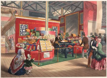 1851年の大博覧会 デ・ラ・リューのステーショナリースタンドとエンベロープマシン