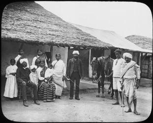 インドクーリーのグループ、南アフリカ、c1890