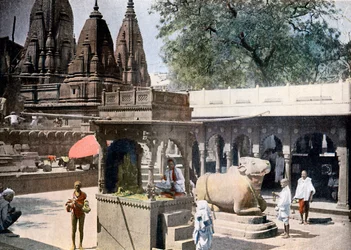 Gyan Bapi Well of Knowledge、バラナシ、インド、c1890